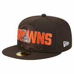Cleveland Browns New Era Overlap Wordmark 59FIFTY Fitted Hat Brown - NFL