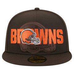 Cleveland Browns New Era Overlap Wordmark 59FIFTY Fitted Hat Brown - NFL