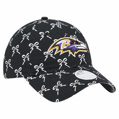 Baltimore Ravens New Era Women's Ribbon 9TWENTY Adjustable Hat Black - NFL