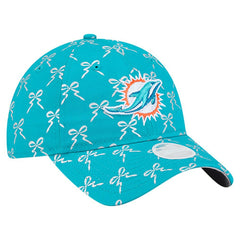 Miami Dolphins New Era Women's Ribbon 9TWENTY Adjustable Hat Aqua - NFL