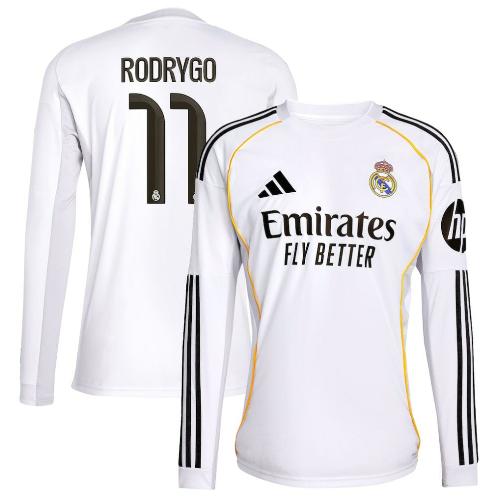 Adidas Rodrygo Real Madrid 2025/26 Home Replica Jerseys - White