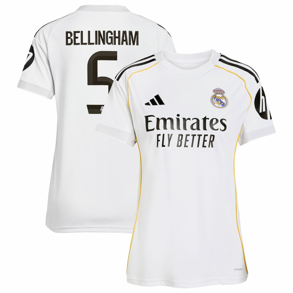 Adidas Jude Bellingham Real Madrid Women's 2025/26 Home Replica Jerseys - White