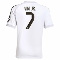 Adidas Vini Jr. Real Madrid Youth 2025/26 Home Replica Jerseys - White