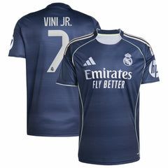 Adidas Vini Jr. Real Madrid 2025/26 Away Replica Player Jerseys - Blue