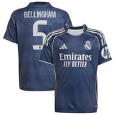 Adidas Jude Bellingham Real Madrid Youth 2025/26 Away Replica Player Jerseys - Blue