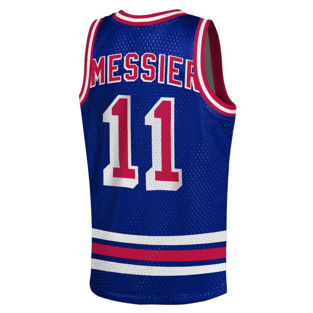 Mark Messier New York Rangers Mitchell & Ness Youth Maxxed Out Fashion Basketball Jersey - Blue | NHL Jerseys