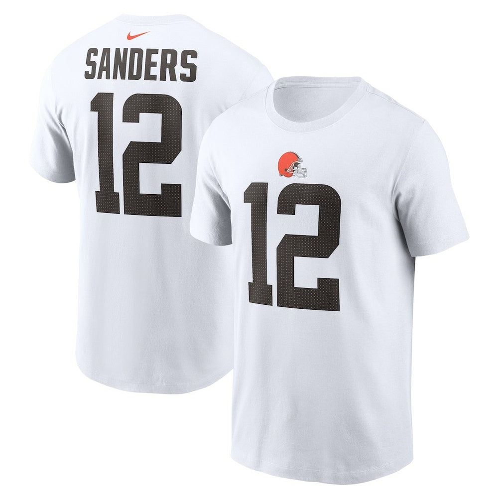 Shedeur Sanders Cleveland Browns 2025 NFL Draft Name & Number T-Shirt White - Nike