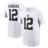 Shedeur Sanders Cleveland Browns 2025 NFL Draft Name & Number T-Shirt White - Nike