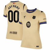Nike Barcelona Women's 2025/26 Away Stadium Replica Custom Jerseys - Gold