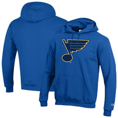 St. Louis Blues - Champion Primary Logo 1-Hit Pullover Hoodie Blue