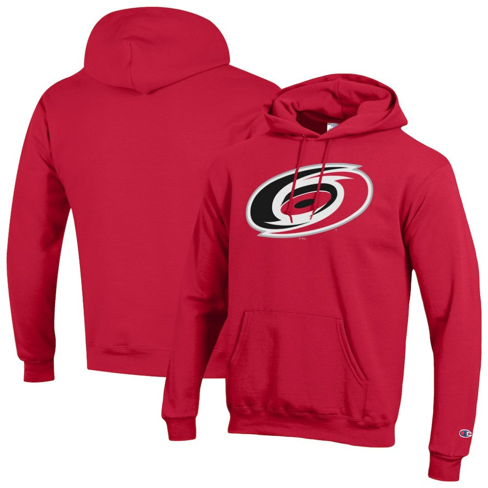 Carolina Hurricanes - Champion Primary Logo 1-Hit Pullover Hoodie Red