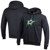 Dallas Stars - Champion Primary Logo 1-Hit Pullover Hoodie Black