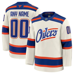 Edmonton Oilers - Fanatics Alternate Premium Custom Jersey Light Beige