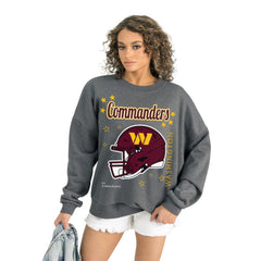 Washington Commanders Gameday Couture Women's Ready to Rumble Premium Fleece Pullover Sweatshirt Gray - NFL