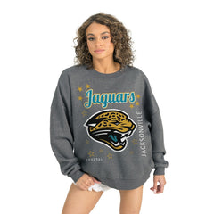 Jacksonville Jaguars Gameday Couture Women's Ready to Rumble Premium Fleece Pullover Sweatshirt Gray - NFL