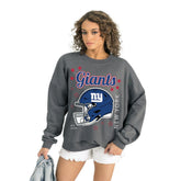 New York Giants Gameday Couture Women's Ready to Rumble Premium Fleece Pullover Sweatshirt Gray - NFL