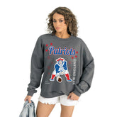 New England Patriots Gameday Couture Women's Ready to Rumble Premium Fleece Pullover Sweatshirt Gray - NFL