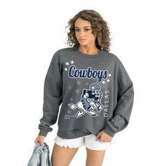 Dallas Cowboys Gameday Couture Women's Ready to Rumble Premium Fleece Pullover Sweatshirt Gray - NFL