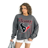 Houston Texans Gameday Couture Women's Ready to Rumble Premium Fleece Pullover Sweatshirt Gray - NFL