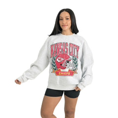 Kansas City Chiefs Gameday Couture Women's Heritage Premium Fleece Pullover Sweatshirt Gray - NFL