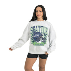 Seattle Seahawks Gameday Couture Women's Heritage Premium Fleece Pullover Sweatshirt Gray - NFL