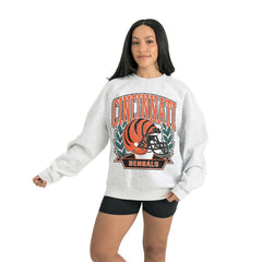 Cincinnati Bengals Gameday Couture Women's Heritage Premium Fleece Pullover Sweatshirt Gray - NFL