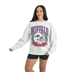 Buffalo Bills Gameday Couture Women's Heritage Premium Fleece Pullover Sweatshirt Gray - NFL