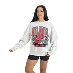 Atlanta Falcons Gameday Couture Women's Heritage Premium Fleece Pullover Sweatshirt Gray - NFL