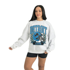 Detroit Lions Gameday Couture Women's Heritage Premium Fleece Pullover Sweatshirt Gray - NFL