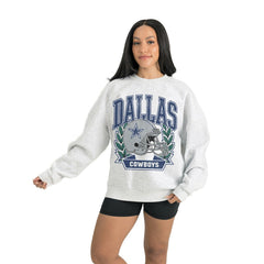 Dallas Cowboys Gameday Couture Women's Heritage Premium Fleece Pullover Sweatshirt Gray - NFL