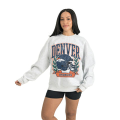 Denver Broncos Gameday Couture Women's Heritage Premium Fleece Pullover Sweatshirt Gray - NFL