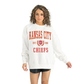 Kansas City Chiefs Gameday Couture Women's Timeless Triumph Premium Fleece Pullover Sweatshirt White - NFL