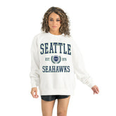 Seattle Seahawks Gameday Couture Women's Timeless Triumph Premium Fleece Pullover Sweatshirt White - NFL