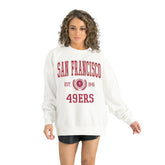 San Francisco 49ers Gameday Couture Women's Timeless Triumph Premium Fleece Pullover Sweatshirt White - NFL