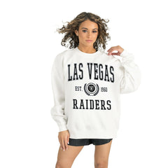 Las Vegas Raiders Gameday Couture Women's Timeless Triumph Premium Fleece Pullover Sweatshirt White - NFL