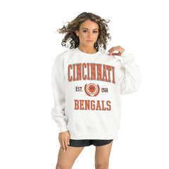 Cincinnati Bengals Gameday Couture Women's Timeless Triumph Premium Fleece Pullover Sweatshirt White - NFL