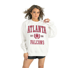Atlanta Falcons Gameday Couture Women's Timeless Triumph Premium Fleece Pullover Sweatshirt White - NFL