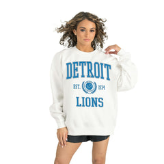 Detroit Lions Gameday Couture Women's Timeless Triumph Premium Fleece Pullover Sweatshirt White - NFL