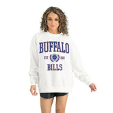 Buffalo Bills Gameday Couture Women's Timeless Triumph Premium Fleece Pullover Sweatshirt White - NFL