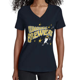 Milwaukee Brewers Starter Women's Fireworks V-Neck T-Shirt Sale