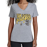 San Diego Padres Starter Women's Fireworks V-Neck T-Shirt Online