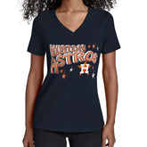 Houston Astros Starter Women's Fireworks V-Neck T-Shirt On Sale