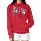 Cincinnati Reds Starter Women's Fireworks Fleece Tri-Blend Pullover Hoodie On Sale