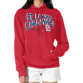 St. Louis Cardinals Starter Women's Fireworks Fleece Tri-Blend Pullover Hoodie Lifestyle