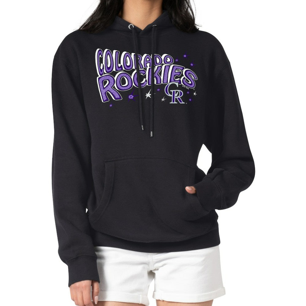 Colorado Rockies Starter Women's Fireworks Fleece Tri-Blend Pullover Hoodie Sale