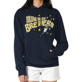 Milwaukee Brewers Starter Women's Fireworks Fleece Tri-Blend Pullover Hoodie Online