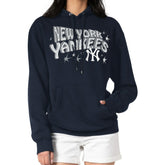 New York Yankees Starter Women's Fireworks Fleece Tri-Blend Pullover Hoodie On Sale