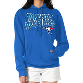 Toronto Blue Jays Starter Women's Fireworks Fleece Tri-Blend Pullover Hoodie Sale