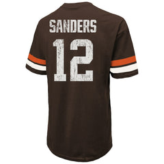 Shedeur Sanders Cleveland Browns Majestic Threads 2025 NFL Draft Oversized T-Shirt Brown - NFL