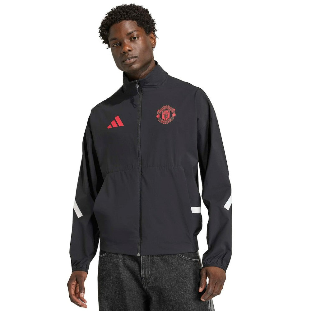 Adidas Manchester United 2025/26 Club Anthem Full-Zip Jacket - Black